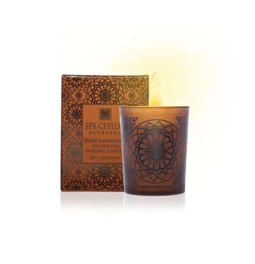 Spiced sandalwood aromaveda natural candle 50g