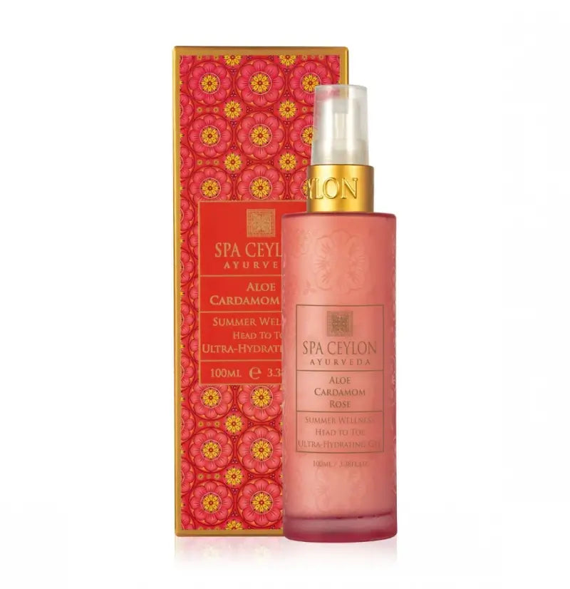 Aloe cardamom rose summer wellness head to toe hydrating gel 100ml