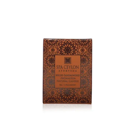 Spiced sandalwood aromaveda natural candle 50g